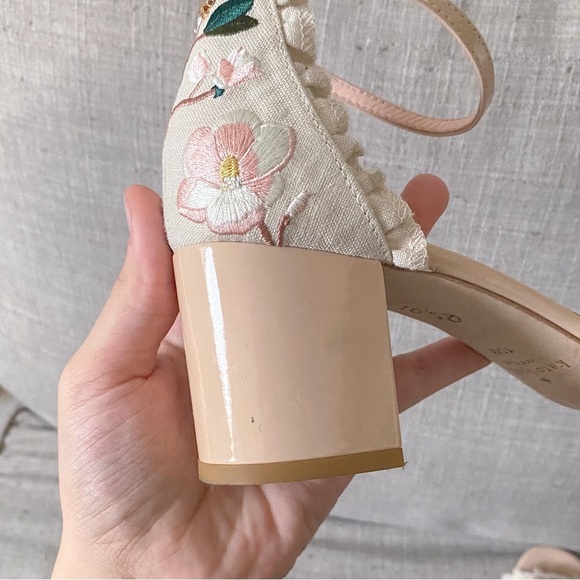 Kate Spade Floral Embroidered Heeled Sandals - Picture 7 of 10